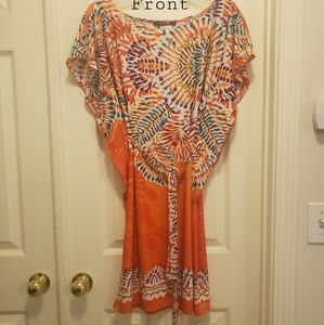 Colorful Dress with butterfly sleeve - Vibrant, Fairy, Unique